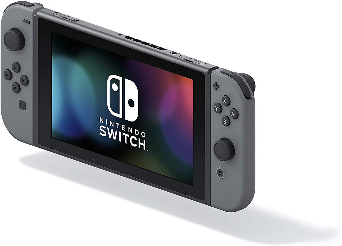 Nintendo Switch Console With Grey Joycon + NSW Dobe Dust-Proof Kit Include Rubber Plug & Toughened Glass Film (TNS-862) Bundle - DataBlitz