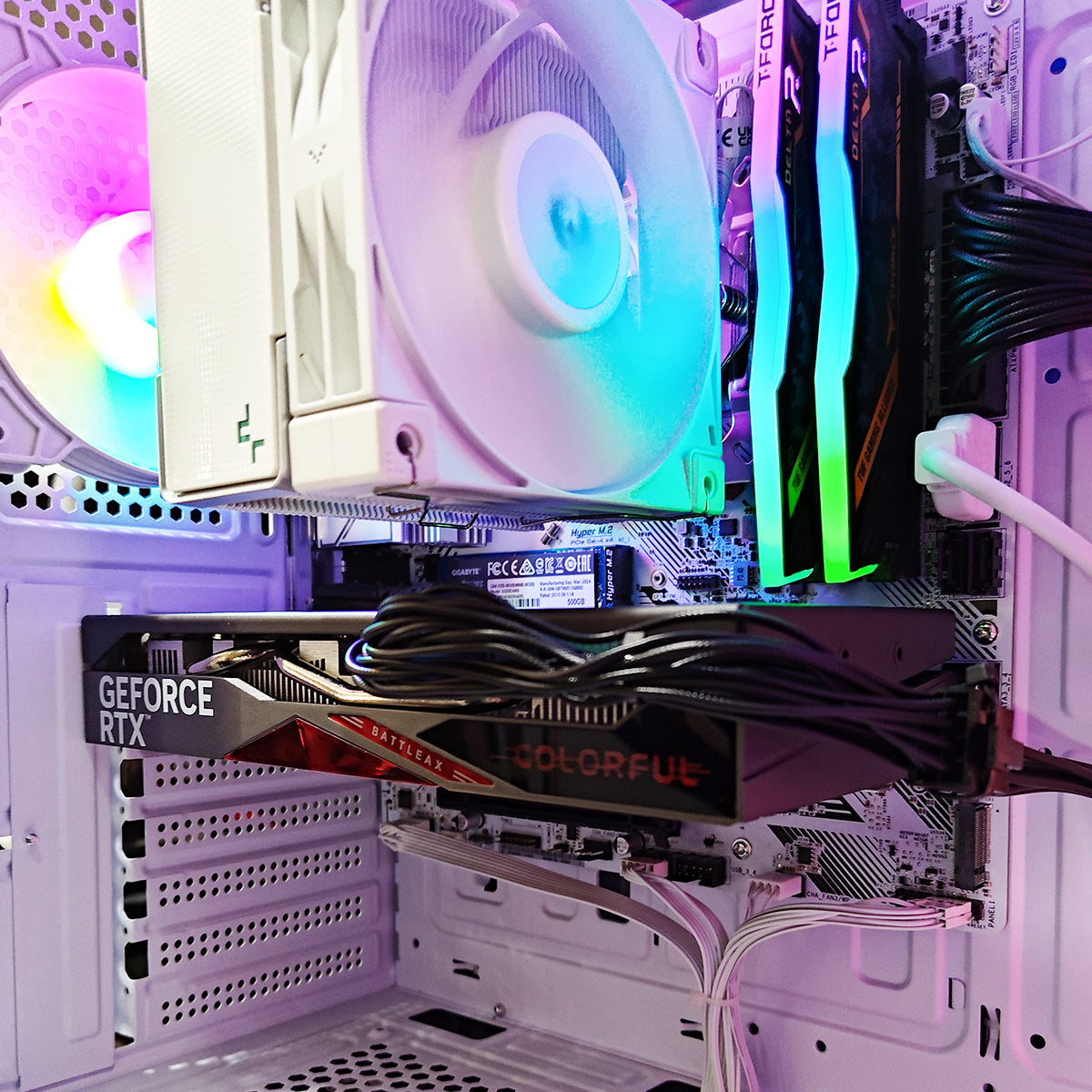 Alpha Vesta White Desktop Gaming PC | AMD Ryzen 5 5500 | 16GB (2x8GB) RAM | 500GB SSD | RTX 4060 | Windows 11 Pro