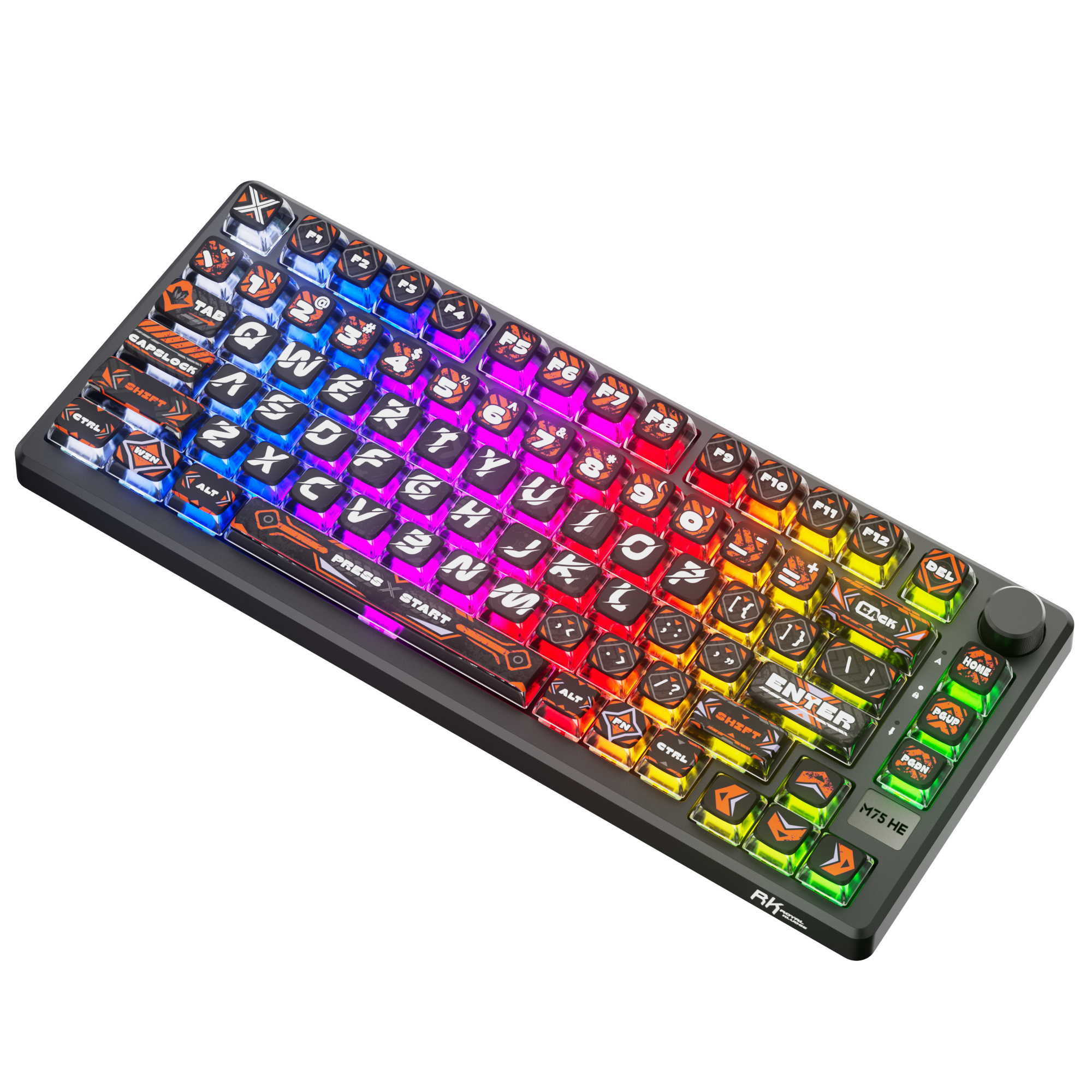 Royal Kludge RK-M75 HE Single-Mode RGB 81 Keys Hot-Swappable Mechanical Keyboard Hephaestus