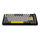 Ajazz AK820 Max RGB Tri-Mode 75% 82-Keys Gasket-mounted Hot Swappable Mechanical Keyboard with 1.14" TFT Display Screen & Knob (Black/Grey/Yellow) (Magnetic Switch)