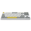 E-YOOSO Z-87 Yellow Single Light 87 Keys Wired Mechanical Keyboard White/Grey/Yellow (Red Switch)