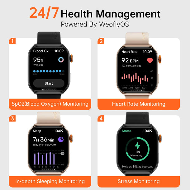 Weofly Edge 2 Smartwatch (Black, Gold, Silver)