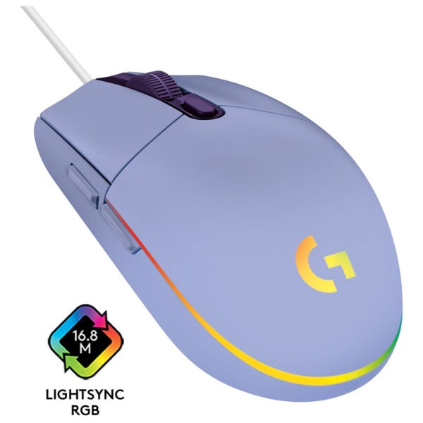 Logitech G102 Lightsync Gaming Mouse (Lilac)