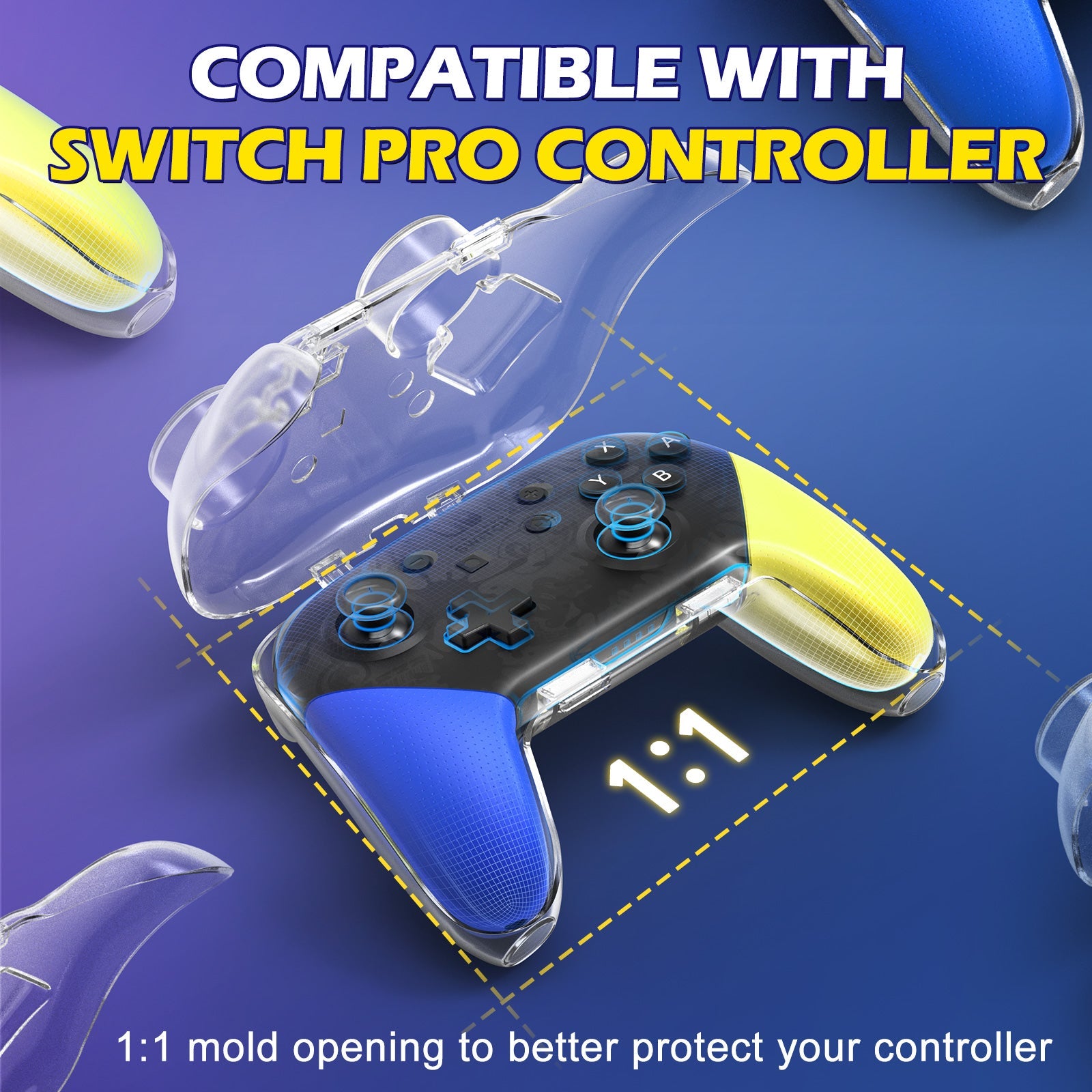 IINE Transparent Protective Case For Switch Pro Controller (L963) | DataBlitz