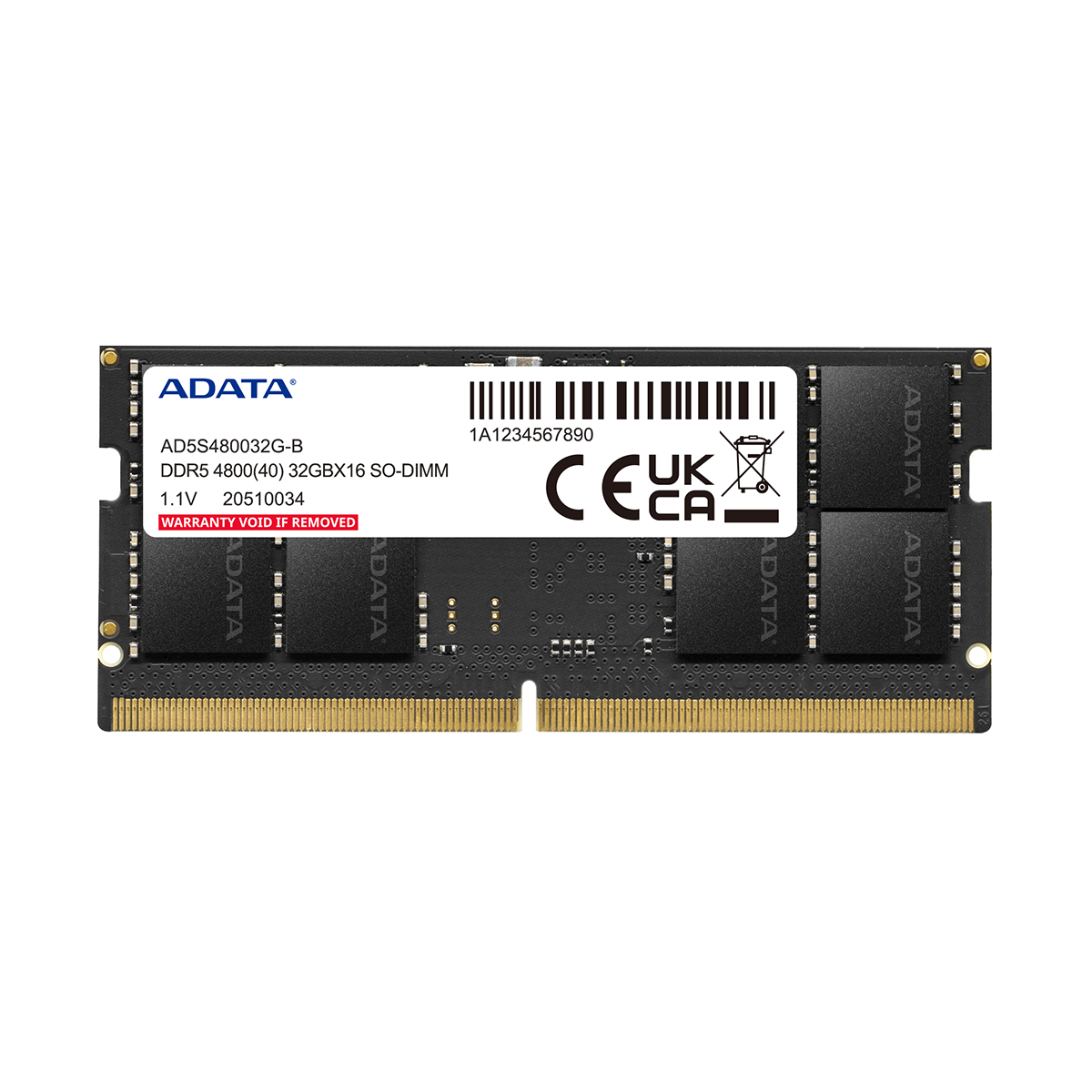 メモリー ADATA DDR4 16GB 4800MHz SO-DIMM Adata 16GB DDR5 4800MHz SO-DIMM Memory