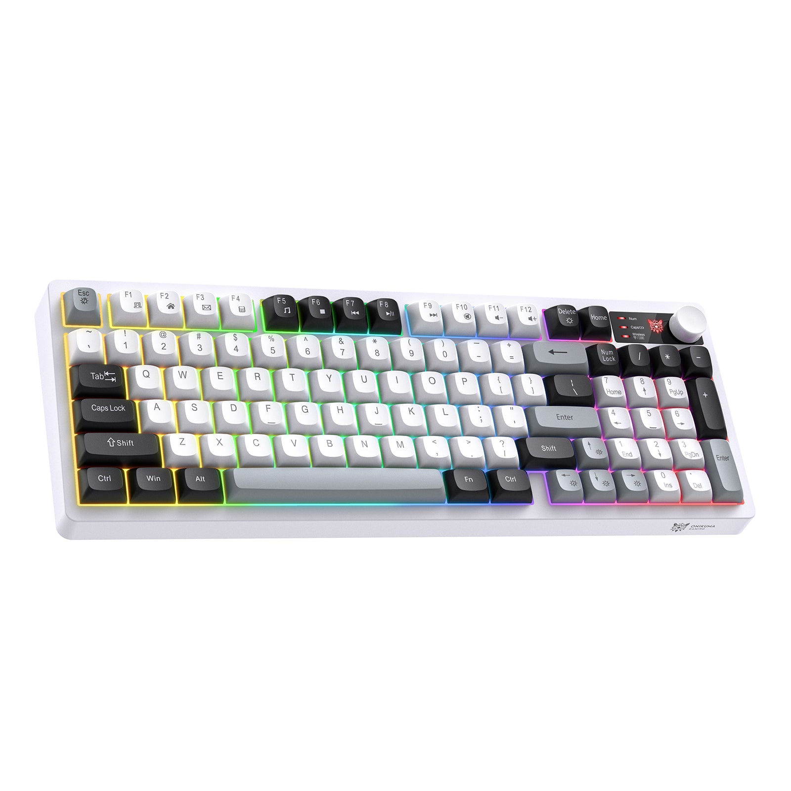 Onikuma MT902 Tri-Mode RGB 95 Keys Membrane Keyboard