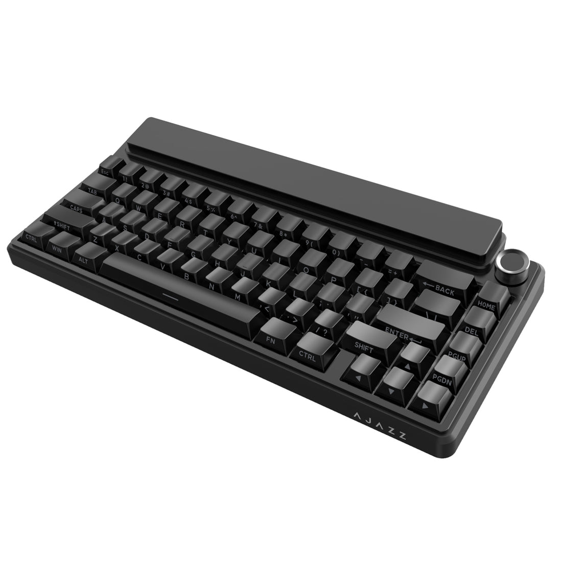 Ajazz Pixel68 Dot Matrix Large Screen RGB Tri-Mode Mechanical Keyboard (Black) (White Peach Switch)