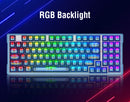 E-Yooso Z-94J Tri-Mode RGB 94-Keys Hot-Swappable Mechanical Keyboard Cystal Blue