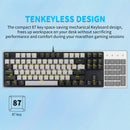 E-Yooso Z-87 Yellow Single Light 87 Keys Wired Mechanical Keyboard Grey/Black/Orange (Red Switch)
