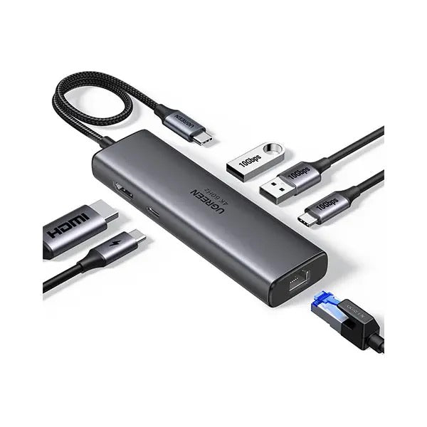 Ugreen USB-C to HDMI + 2xUSB-A 3.2 + 1xUSB-C 3.2 + RJ45 + PD Converter