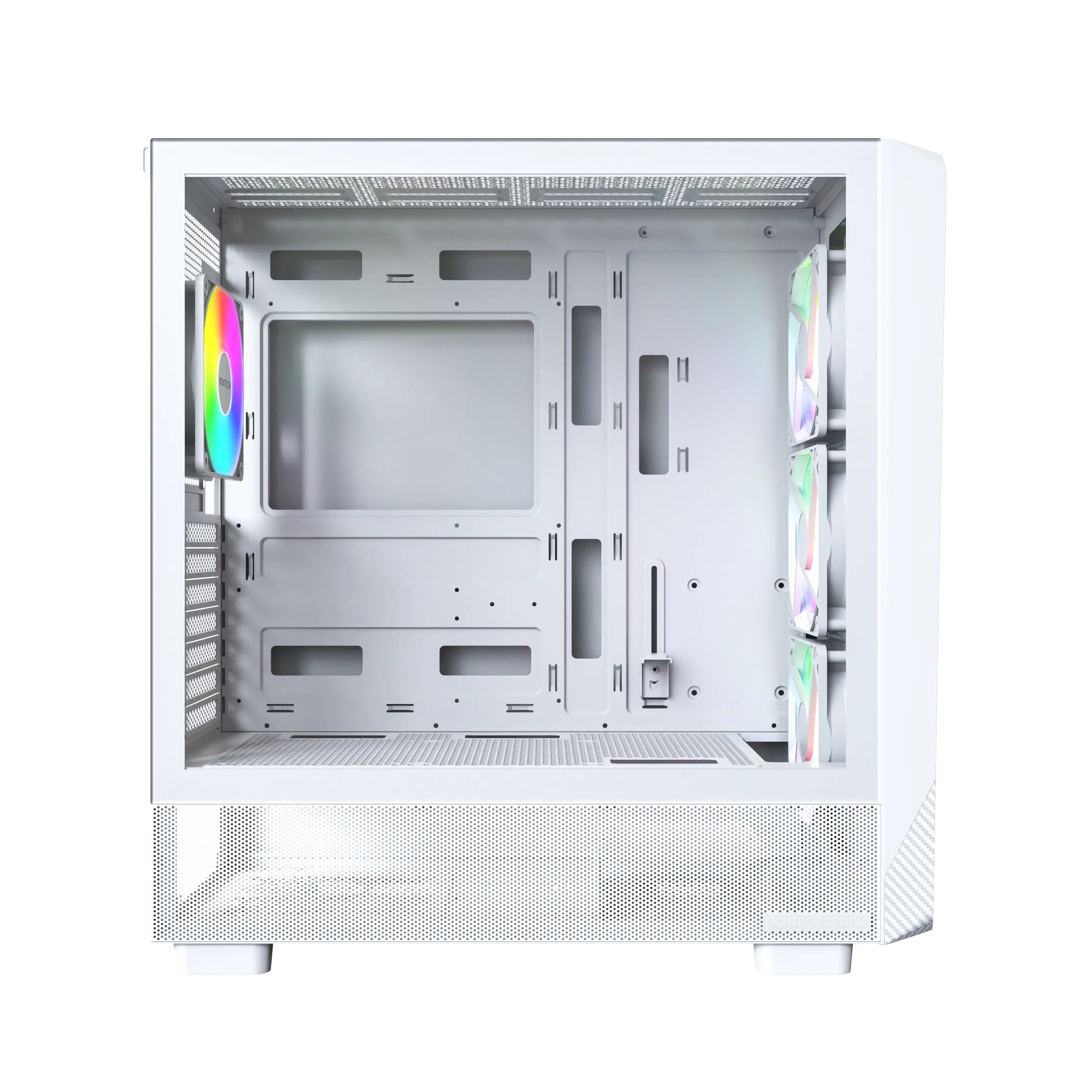 Montech X5 ATX Mid-Tower Carbon Fiber Print TG Side Panel & Mesh Front PC Case | DataBlitz