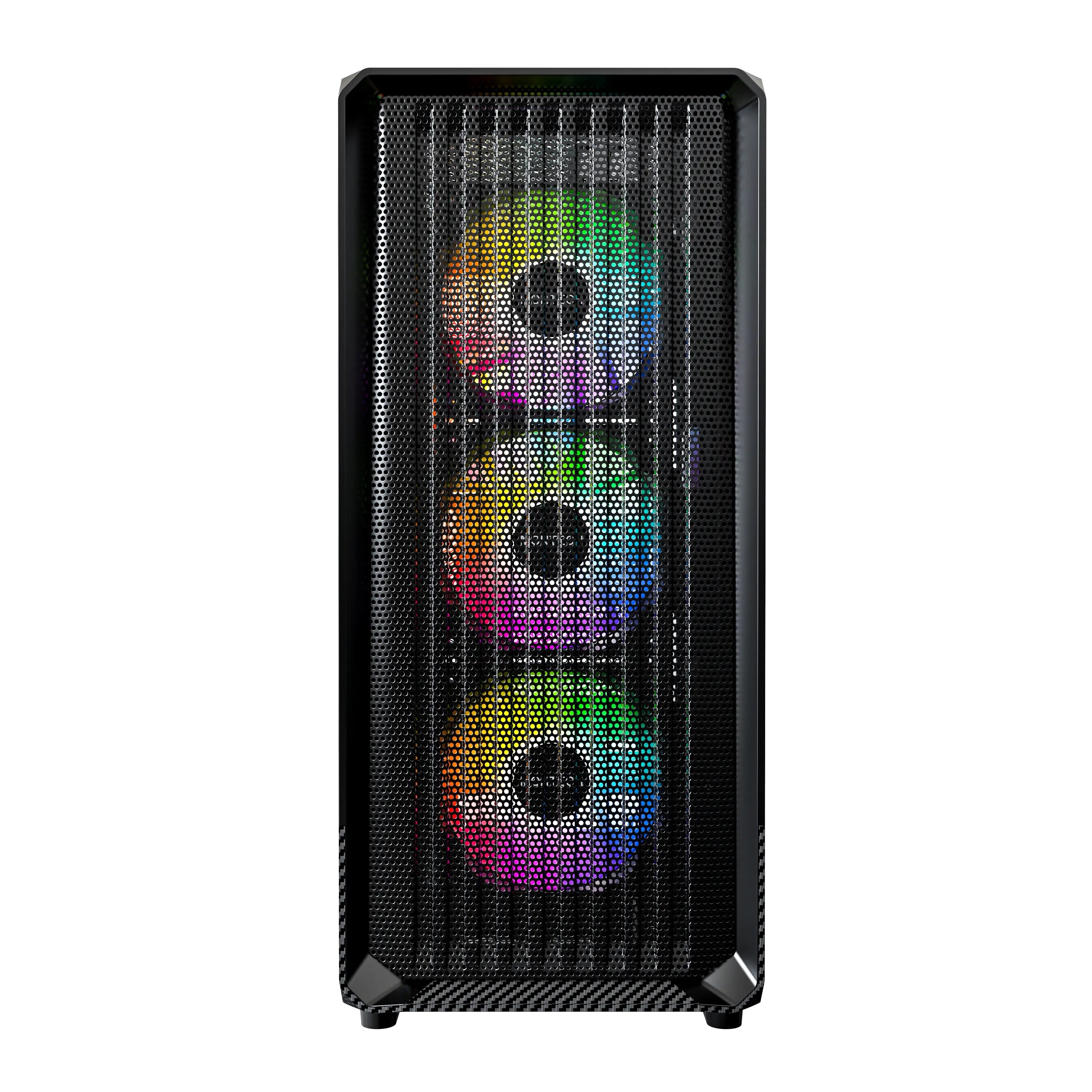 Montech X5 ATX Mid-Tower Carbon Fiber Print TG Side Panel & Mesh Front PC Case | DataBlitz