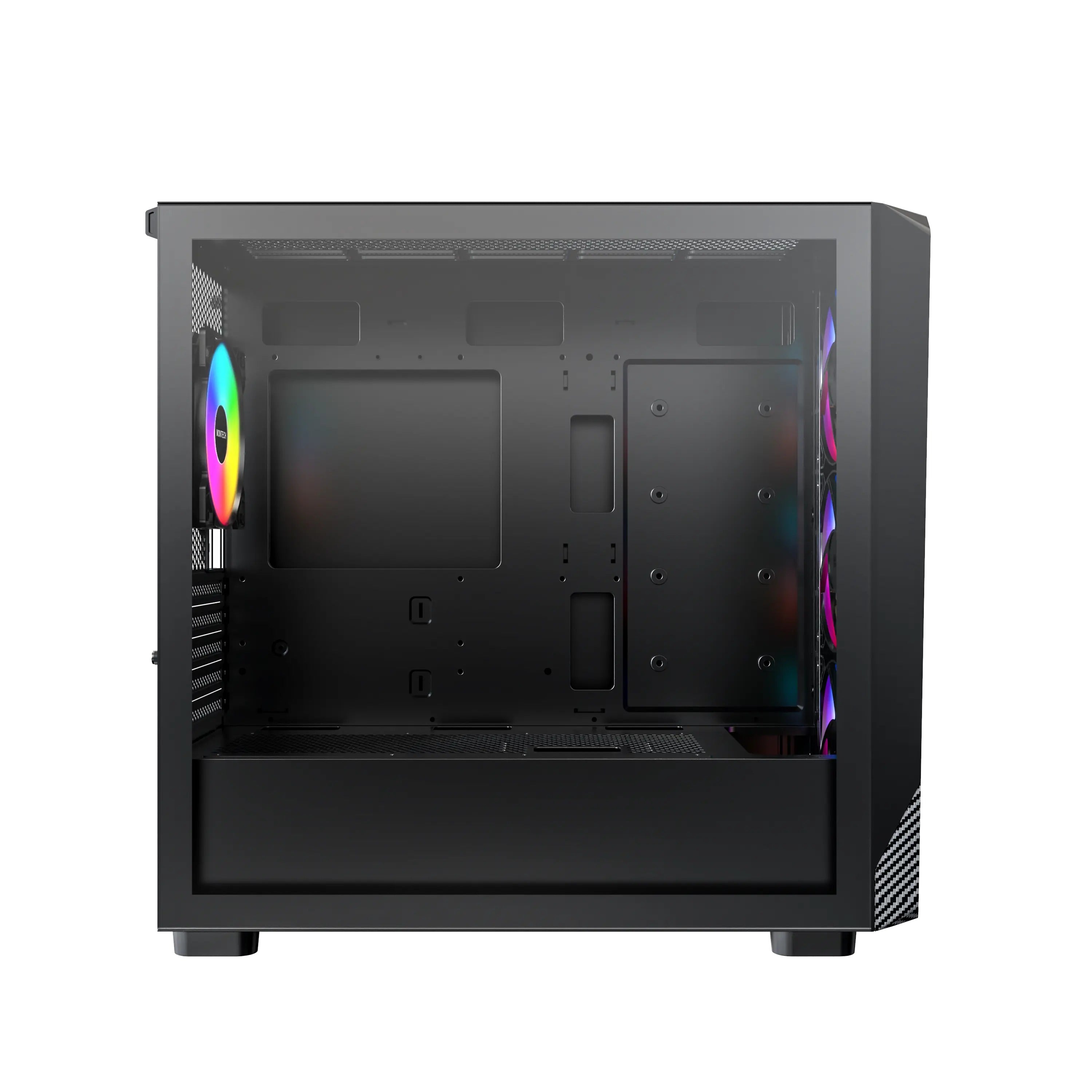 Montech X5M mATX Mid-Tower Carbon Fiber Print TG Side Panel & Mesh Front PC Case | DataBlitz
