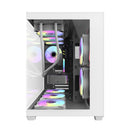 Darkflash C285P Tempered Glass Side Panel Dual Chamber ATX PC Case (White)
