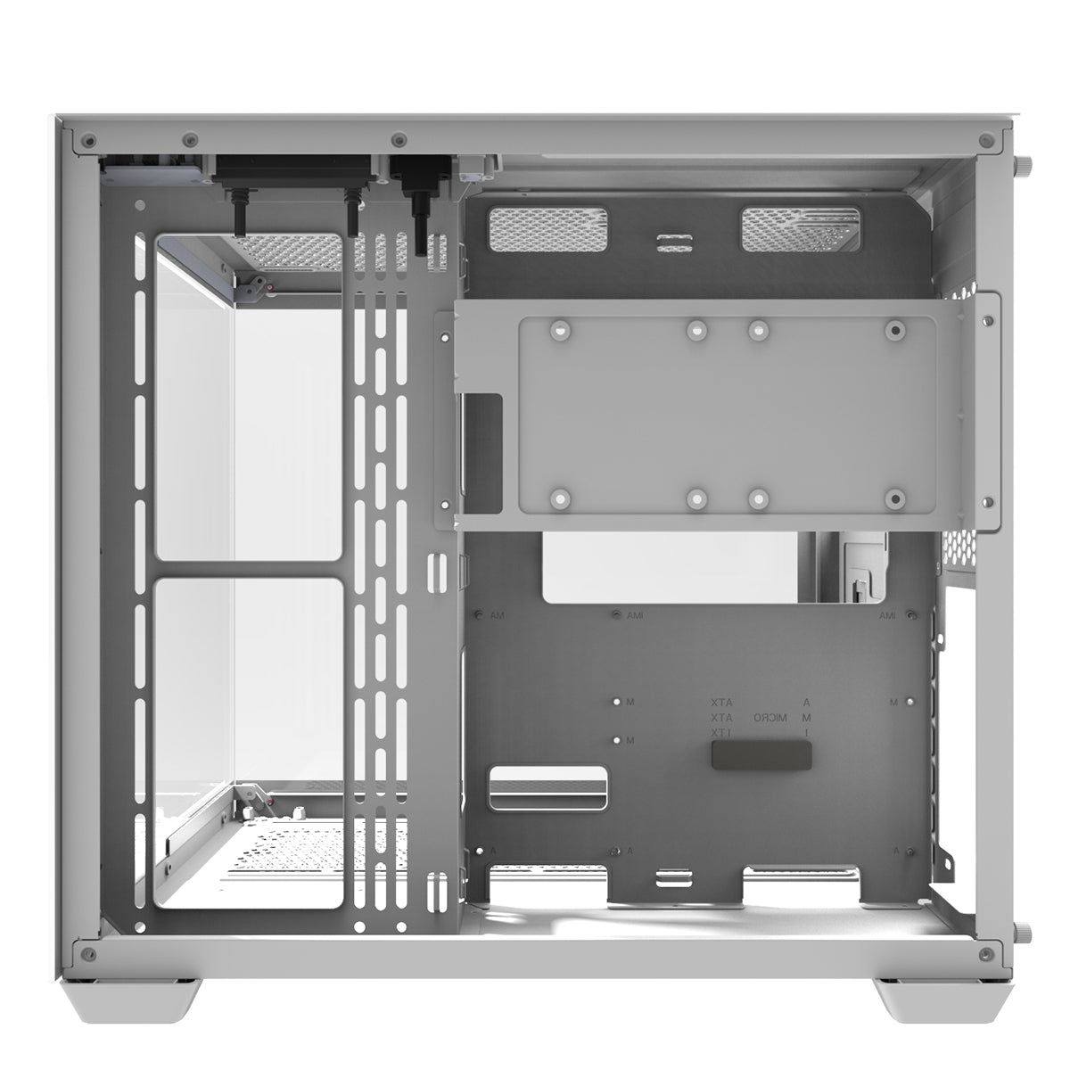 Darkflash C285P Tempered Glass Side Panel Dual Chamber ATX PC Case (White)