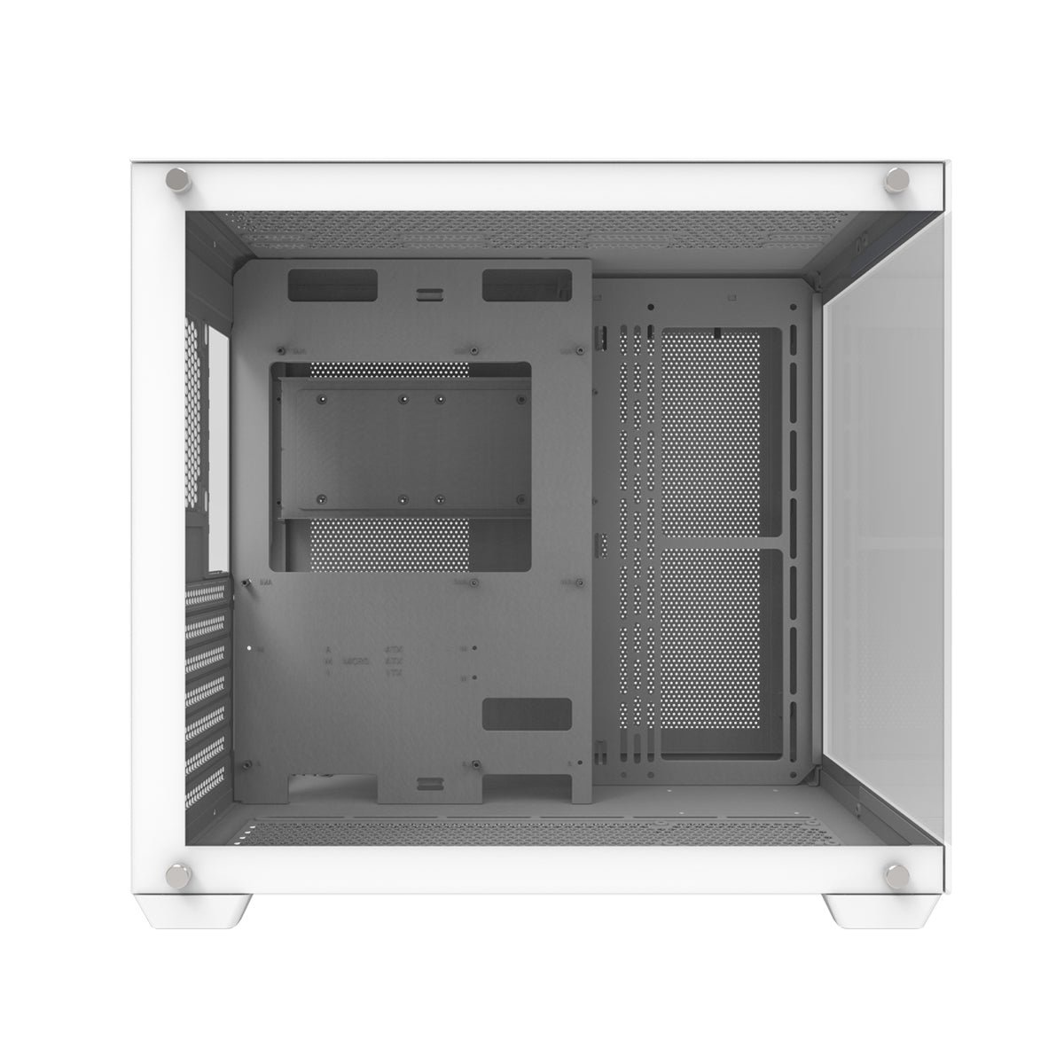 Darkflash C285P Tempered Glass Side Panel Dual Chamber ATX PC Case (White)