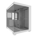 Darkflash C285P Tempered Glass Side Panel Dual Chamber ATX PC Case (White)