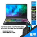 ACER PREDATOR HELIOS 300 PH315-54-55A4 144HZ GAMING LAPTOP (ABYSSAL BLACK) | 15.6" FHD | i5-11400H | 8GB DDR4 | 512GB SSD | RTX3050TI | WIN11 + PREDATOR BACKPACK BLUE + GAMING CHAIR LK-8103A