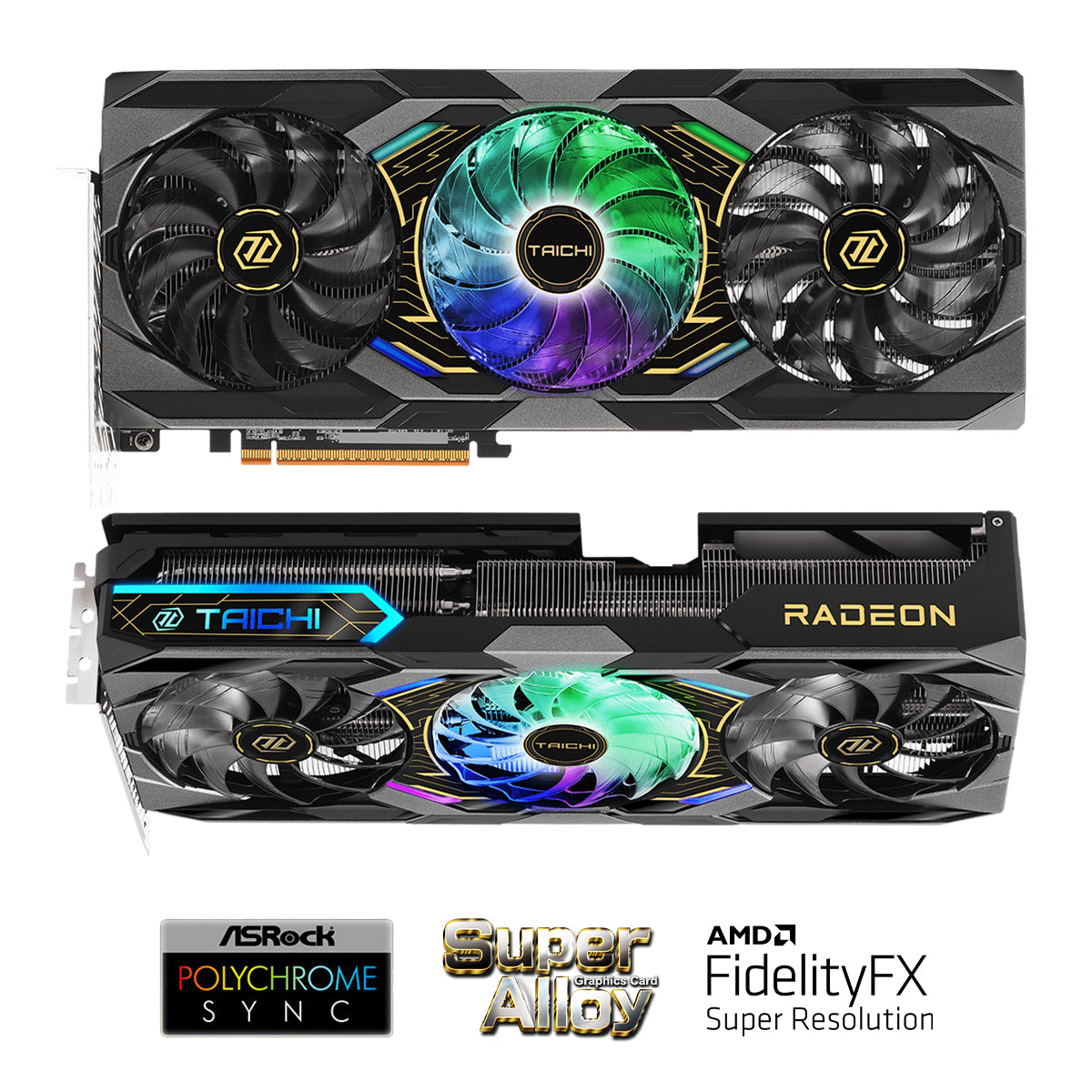 ASRock AMD Radeon RX 9070 XT Taichi OC 16GB GDDR6 Graphics Card