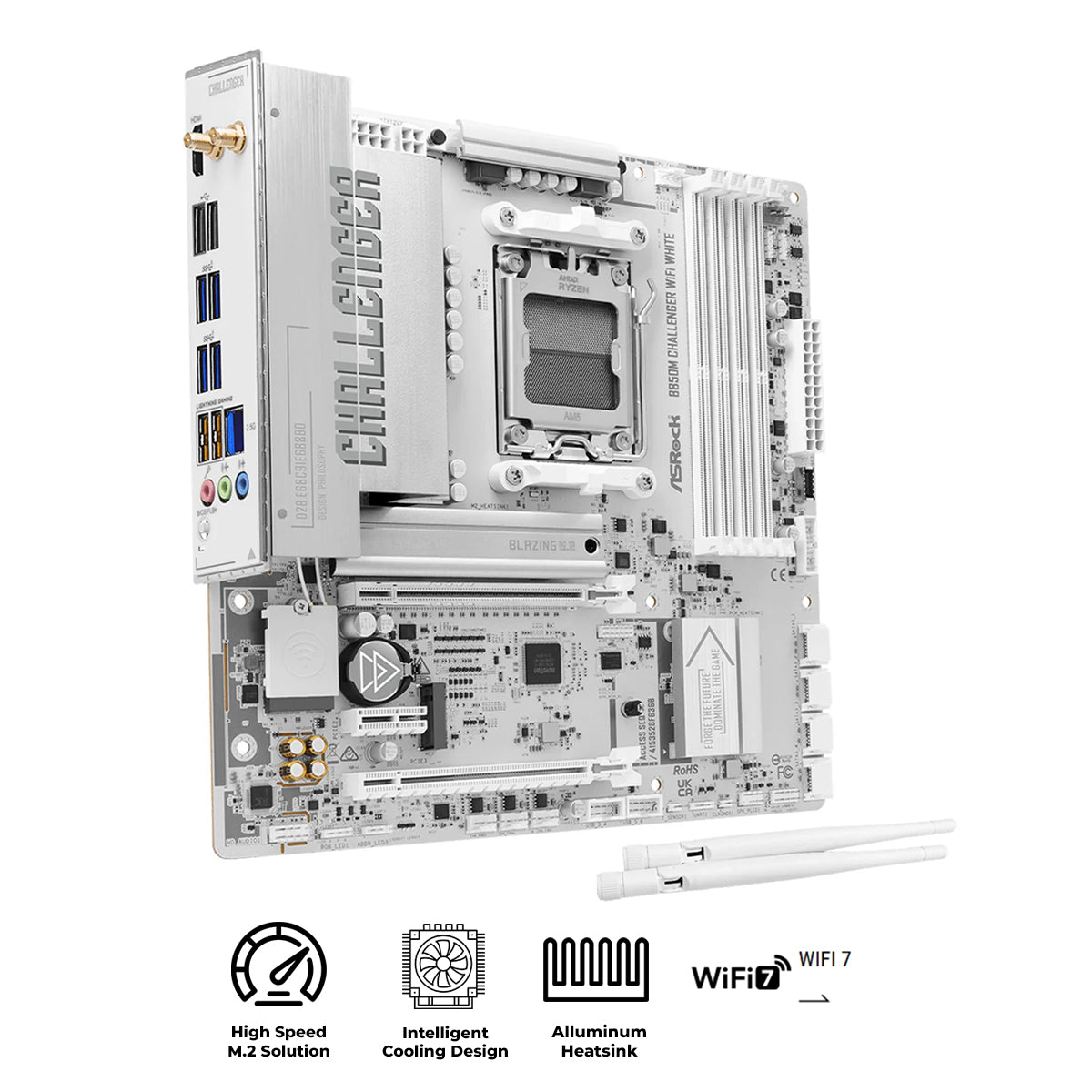 ASRock B850M Challenger WiFi DDR5 AMD Motherboard (White)