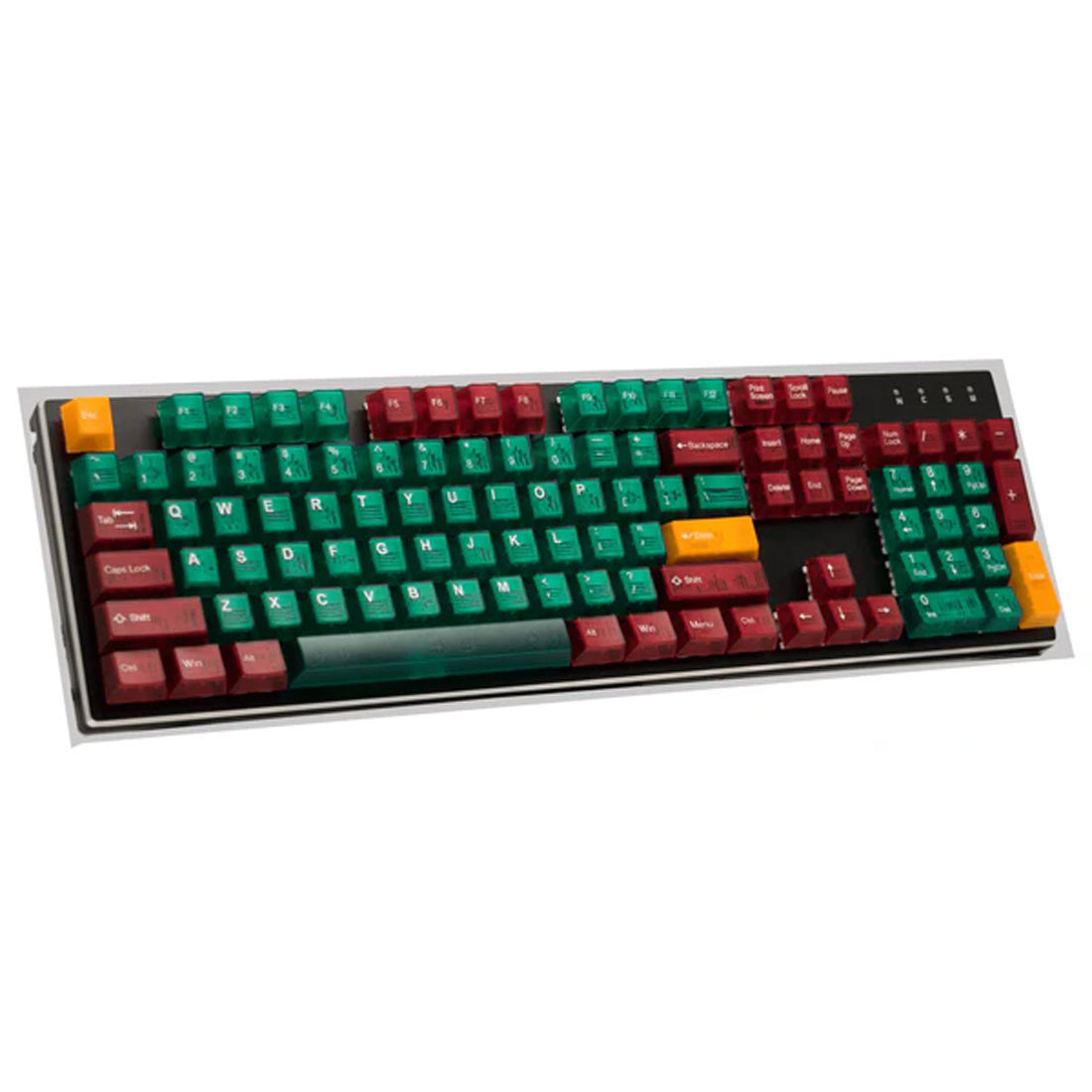 Taihao Double Shot ABS-CUBIC Backlit Keycaps Set For Cherry MX Switch (104-KEYS) (ORZ II - Green) (T31GN301)