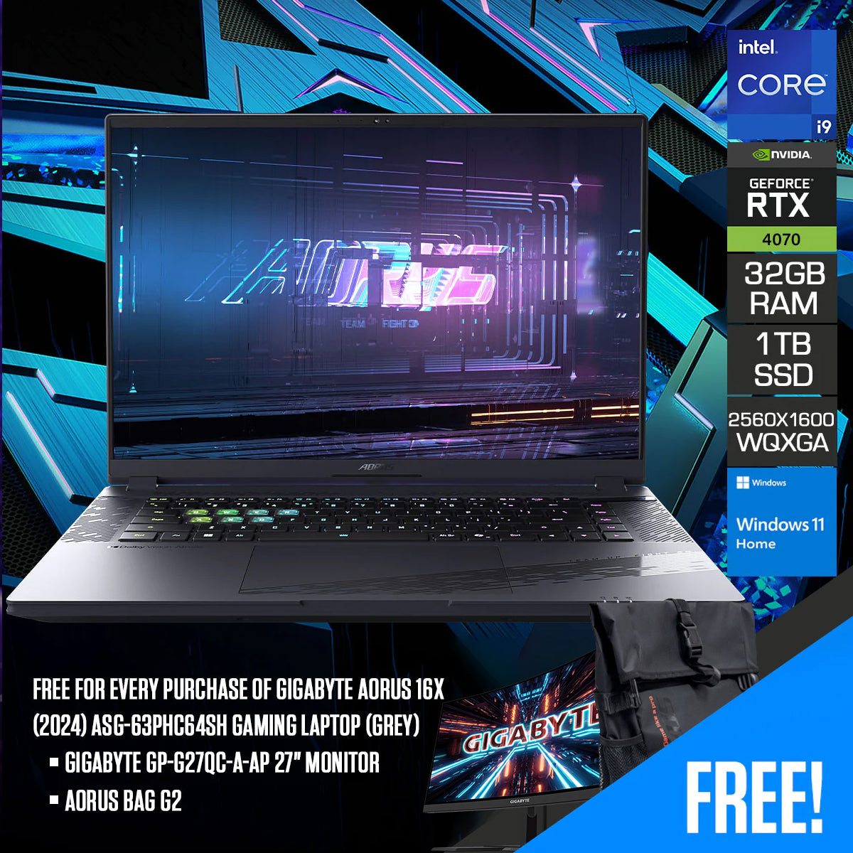 Gigabyte Aorus 16X (2024) ASG-63PHC64SH Gaming Laptop