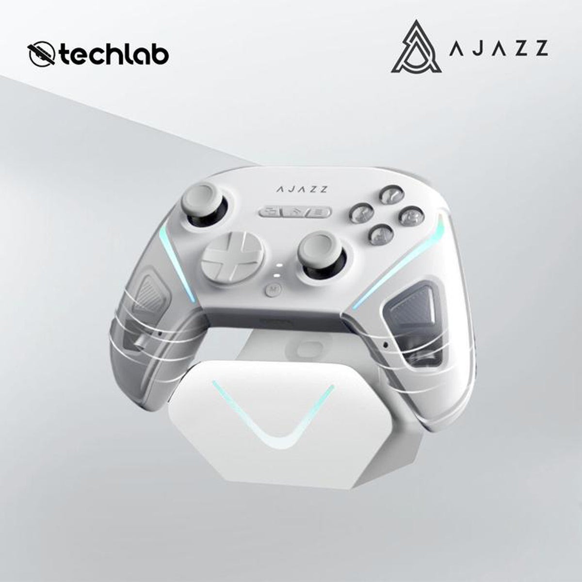 Ajazz GP100 Tri-Mode Gamepad Set with Hall Effect (Black, White)