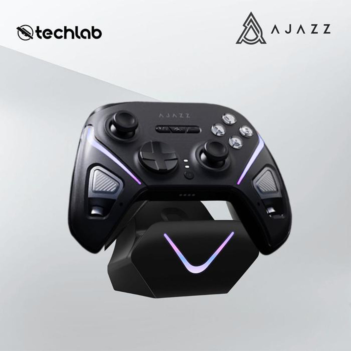 Ajazz GP100 Tri-Mode Gamepad Set with Hall Effect (Black, White)