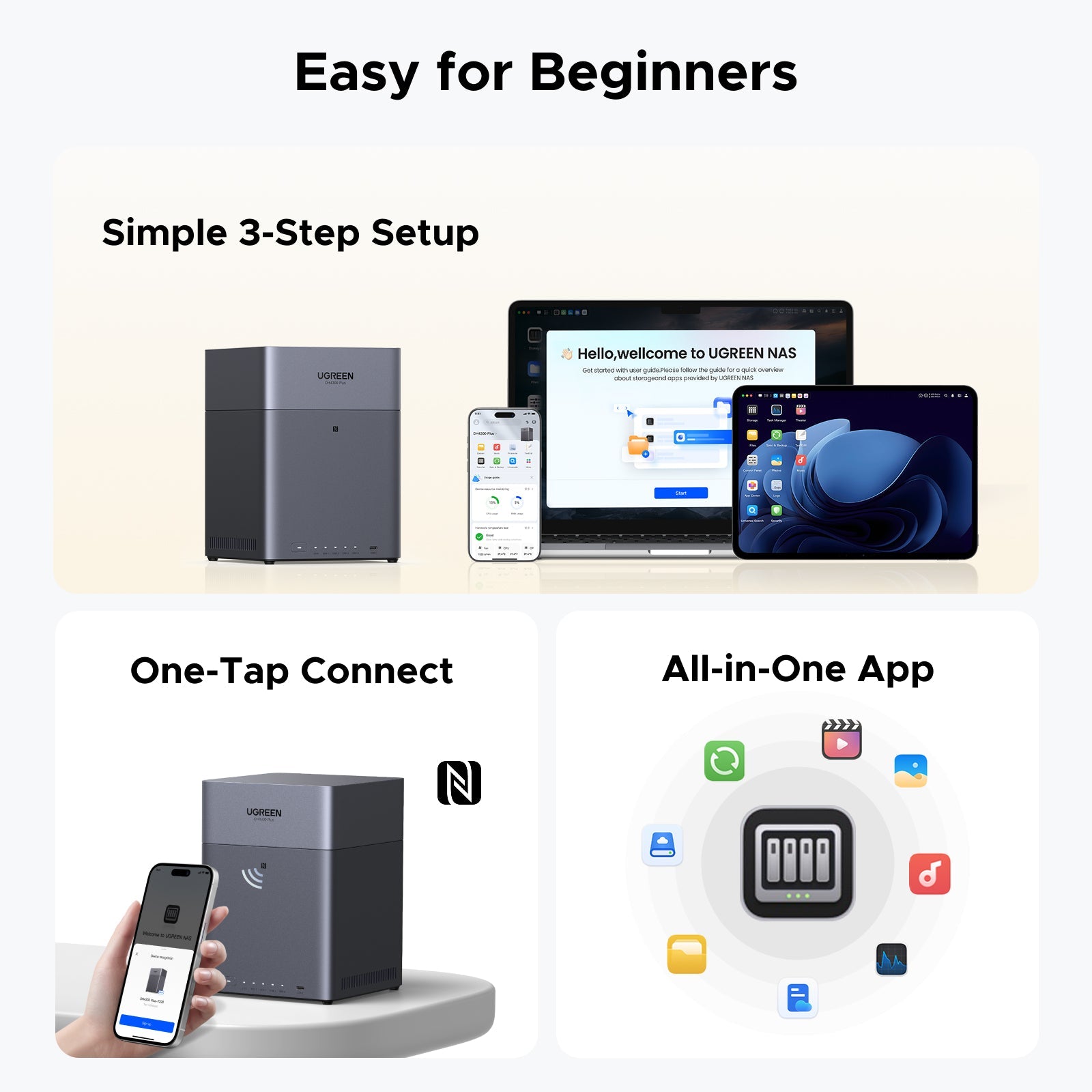 Ugreen NASync DH4300 Plus 4-Bay NAS Diskless Personal Cloud Storage