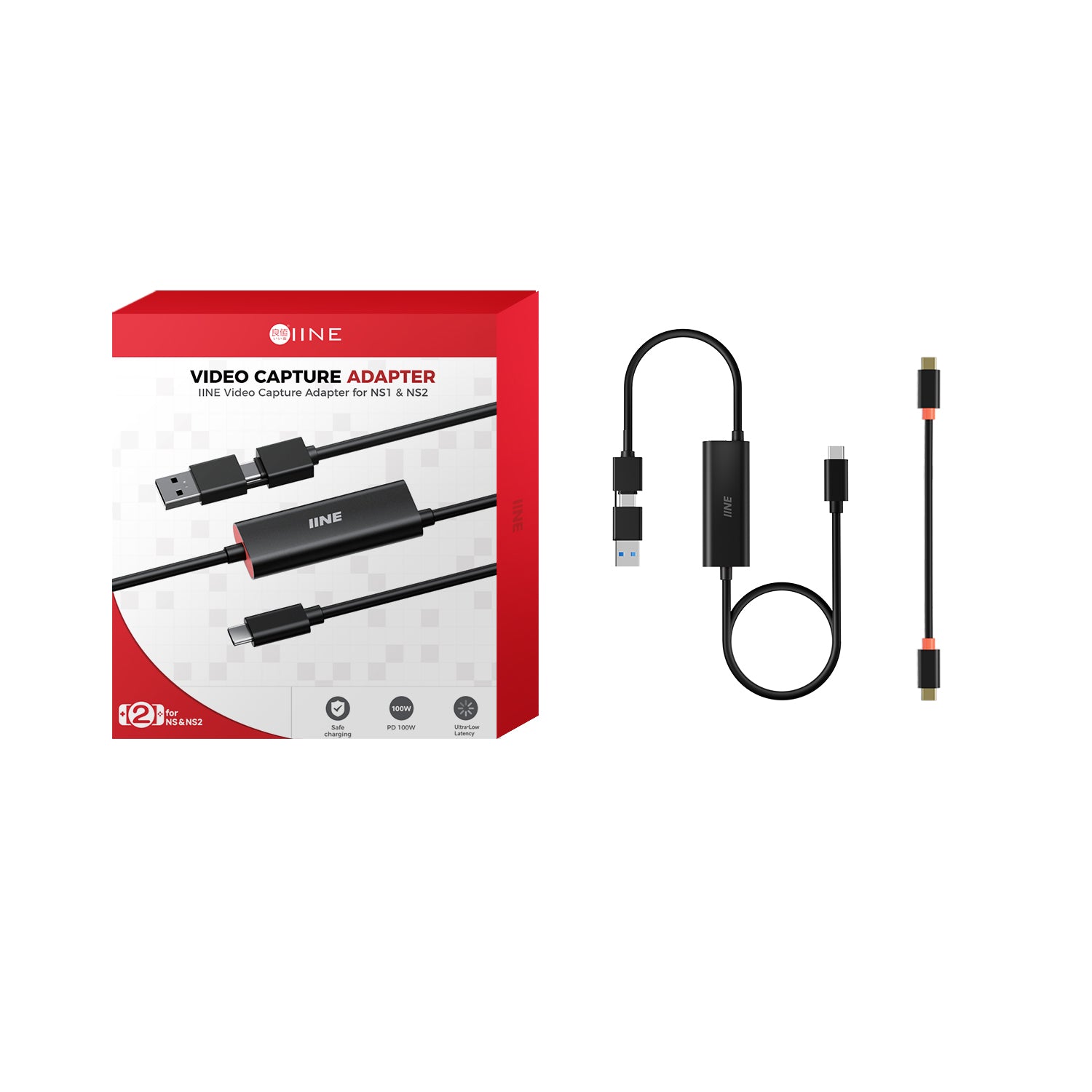 IINE Video Capture Adapter for Nintendo Switch / Nintendo Switch 2 (L1272)