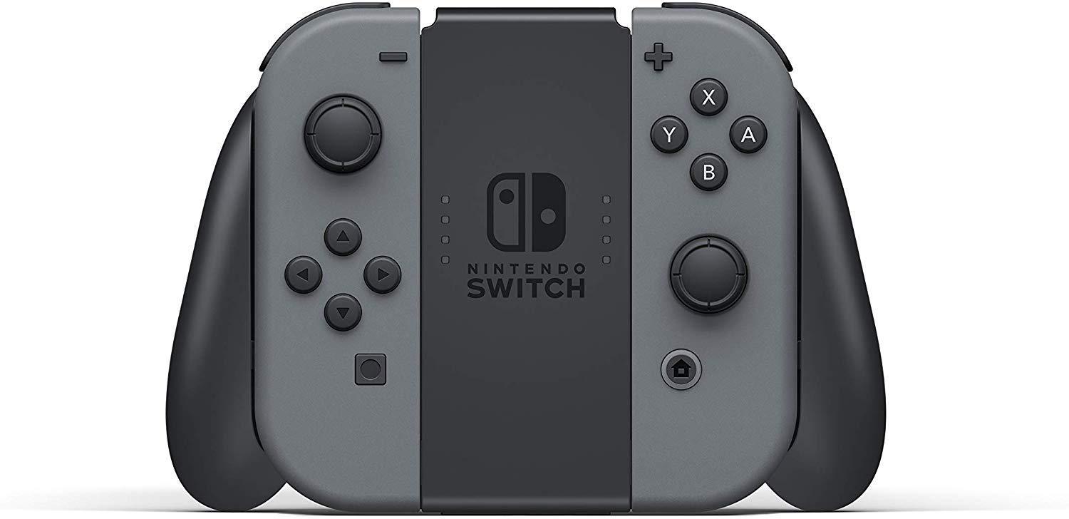Nintendo Switch Console With Grey Joycon + NSW Dobe Dust-Proof Kit Include Rubber Plug & Toughened Glass Film (TNS-862) Bundle - DataBlitz