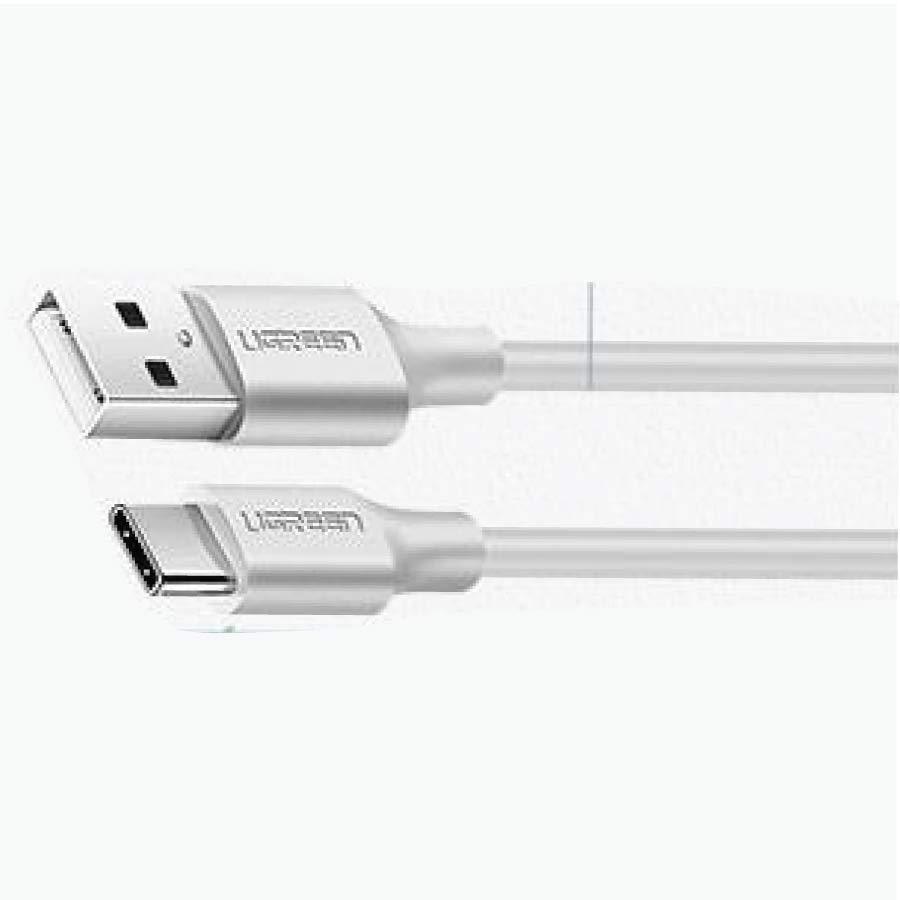 Ugreen USB-A 2.0 to USB-C Cable Nickel Plating - 2m (White)