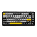 Ajazz AK820 Max RGB Tri-Mode 75% 82-Keys Gasket-mounted Hot Swappable Mechanical Keyboard with 1.14" TFT Display Screen & Knob (Black/Grey/Yellow) (Magnetic Switch)