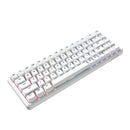Ajazz AK680 Max RGB Tri-Mode 68-Keys Aluminum Positioning Plate Gasket-Mounted South Facing (1K Wireless + 8K Wired) Polling Rate Hot Swappable Mechanical Keyboard (White) (Magnetic Grain Hifi Switch)