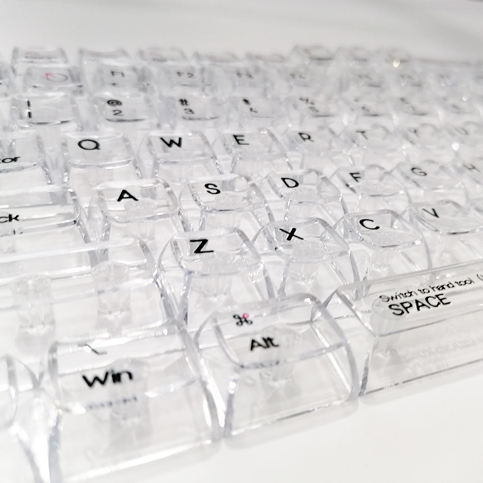 Royal Kludge CBSA-3 132 Keys Plastic Transparent Profile Keycaps Fullset (Pink)