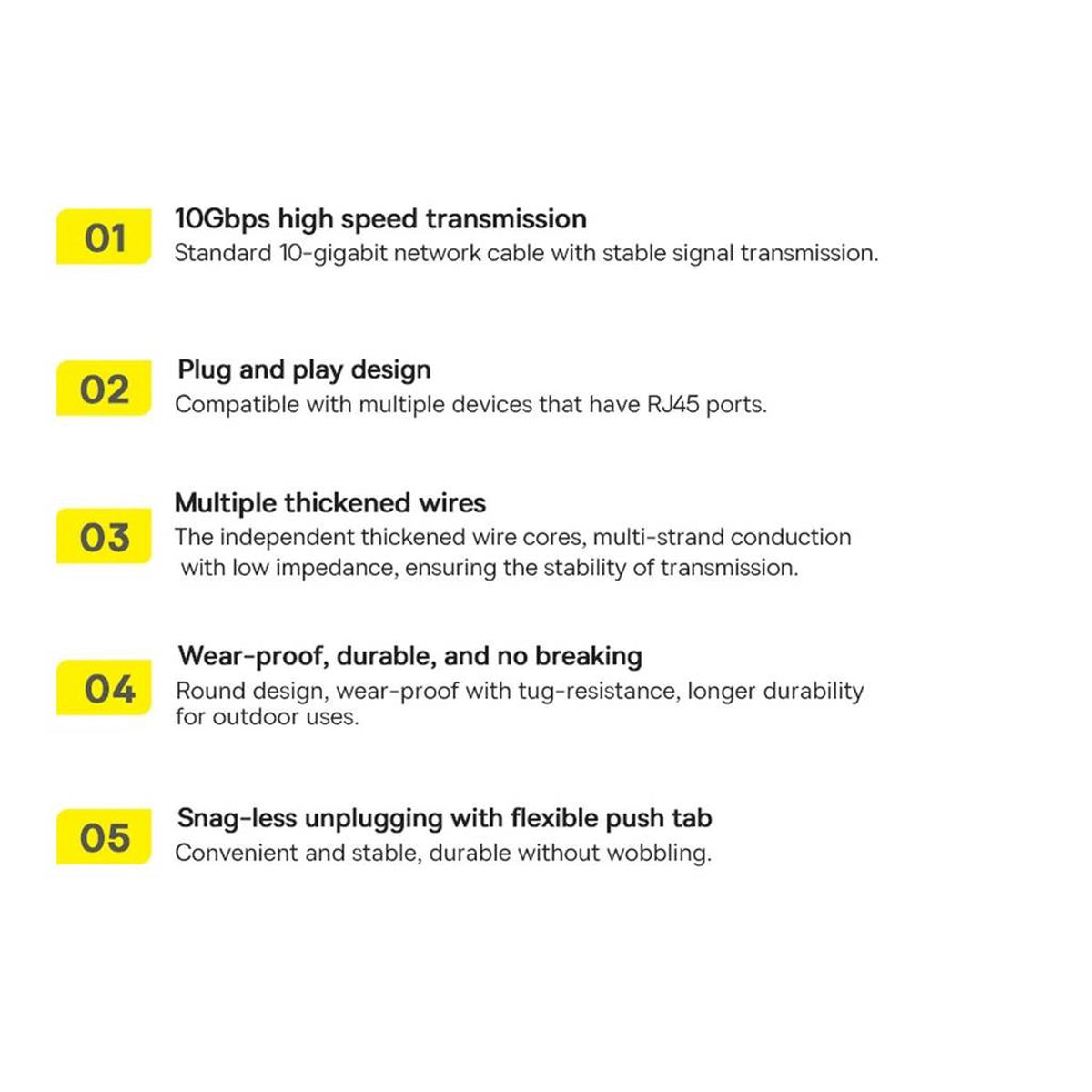 Baseus High Speed Seven Types of RJ45 10Gigabit Network Cable