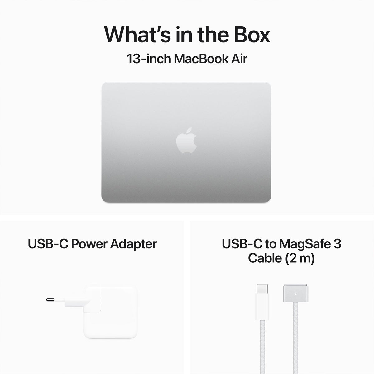 MacBook Air 13" 16GB+256GB M3 Chip with 8-Core CPU & 8-Core GPU (Silver) (MC8H4PP/A)