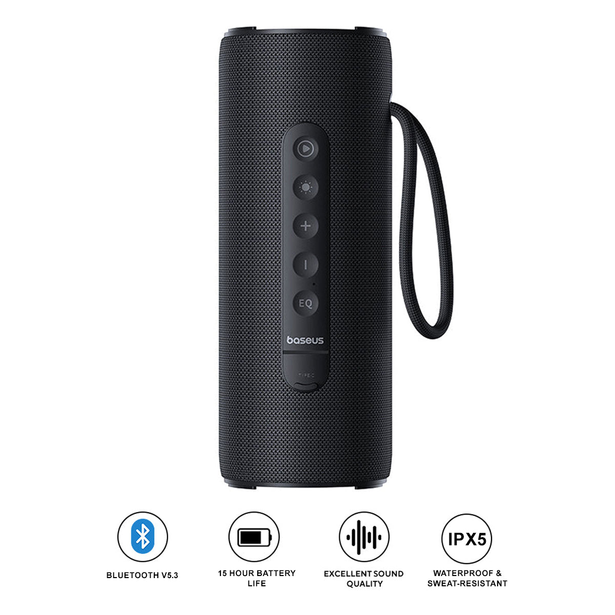 Baseus AeQur VO20 Portable Wireless Speaker (Cluster Black) (A20067900117-00)