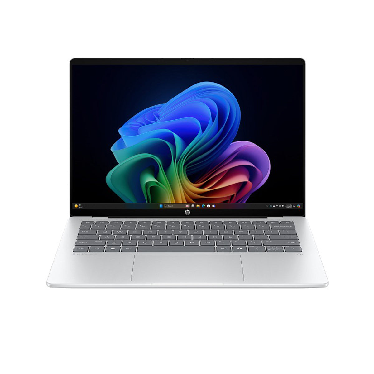HP OmniBook 5 14-he0046QU Laptop Next Gen AI (Glacier Silver) | 14" 2K (1920x1200) OLED Touch | Snapdragon X X1-26-100 | 16GB RAM | 1TB SSD | Qualcomm Adreno | Windows 11 Home | MS Office Home 2024 + HP Everyday 16" Laptop Briefcase