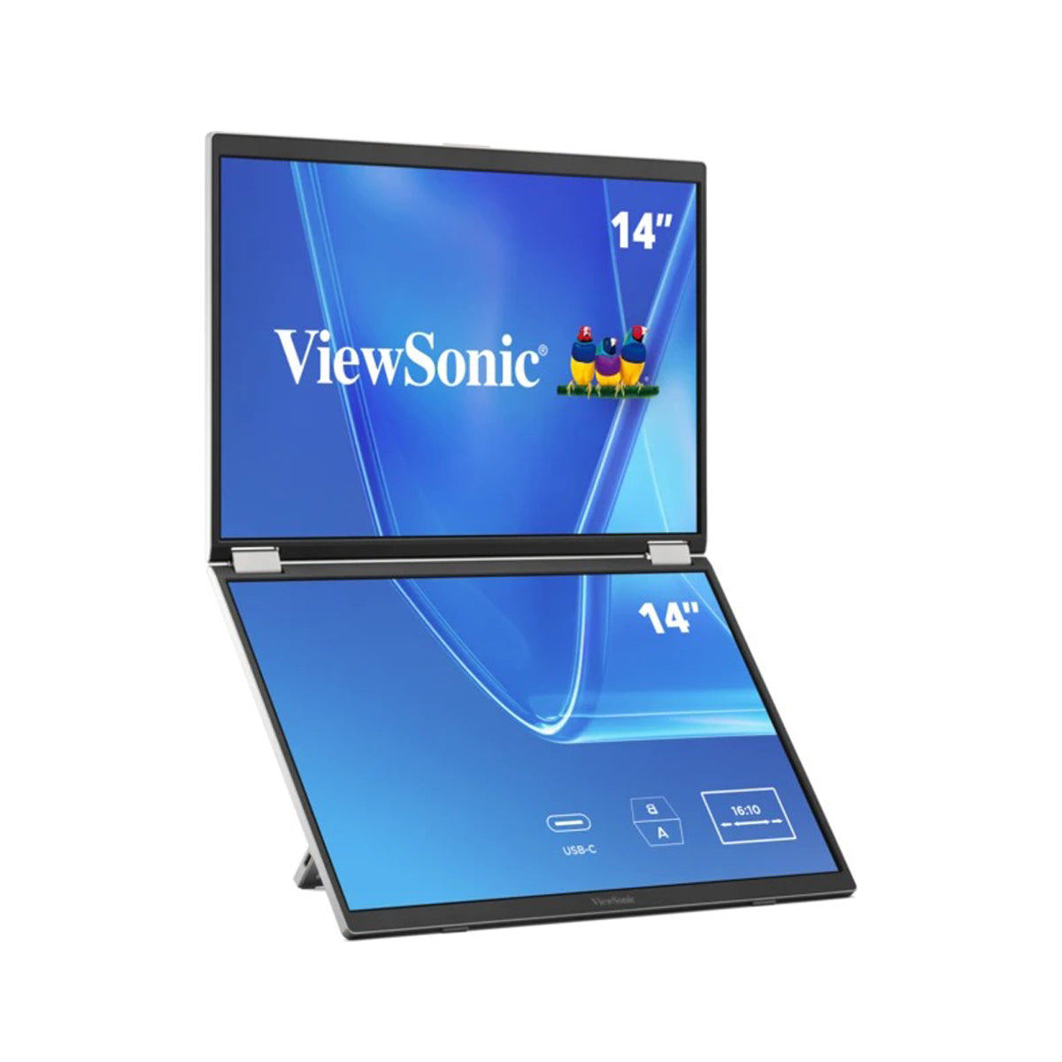 ViewSonic VG1457 14" WUXGA (1920x1200) 60Hz 16ms IPS Dual Screen Portable Monitor