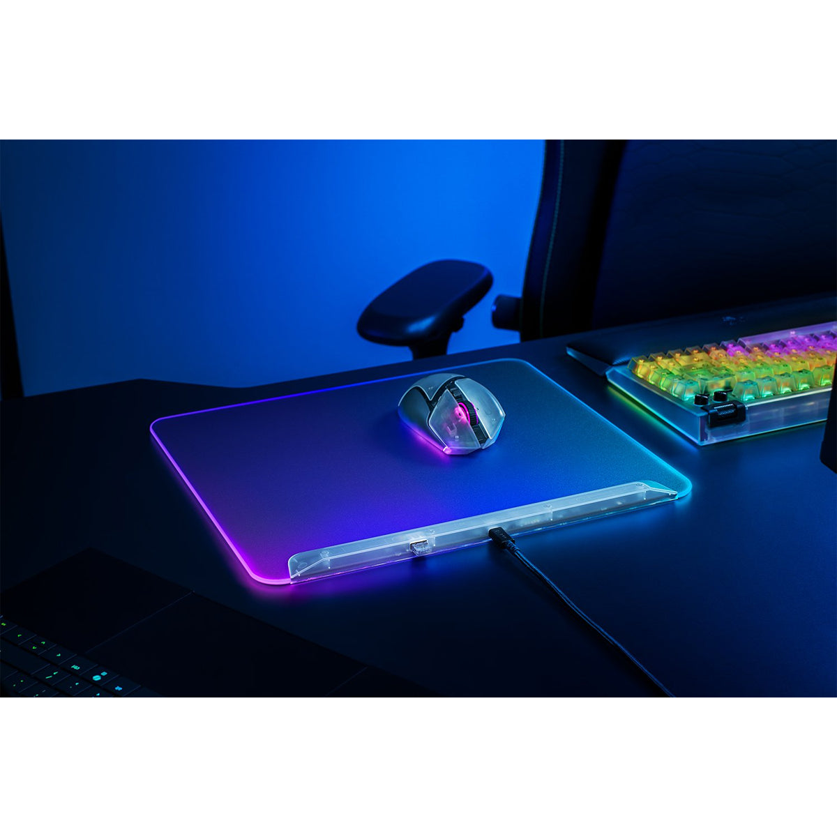 Razer Firefly V2 Pro Fully Illuminated RGB Gaming Mouse Mat (Black, Phantom Green, Phantom White)