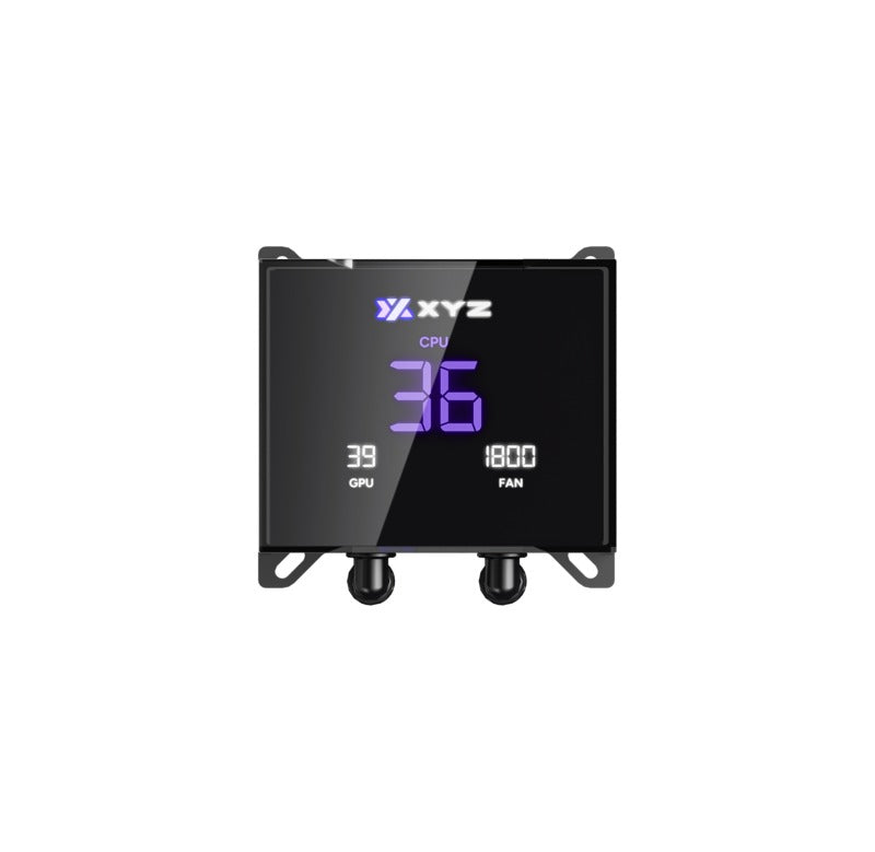 XYZ HydroTemp 360 ARGB Liquid Cooler with Temperature Display (Black, White)