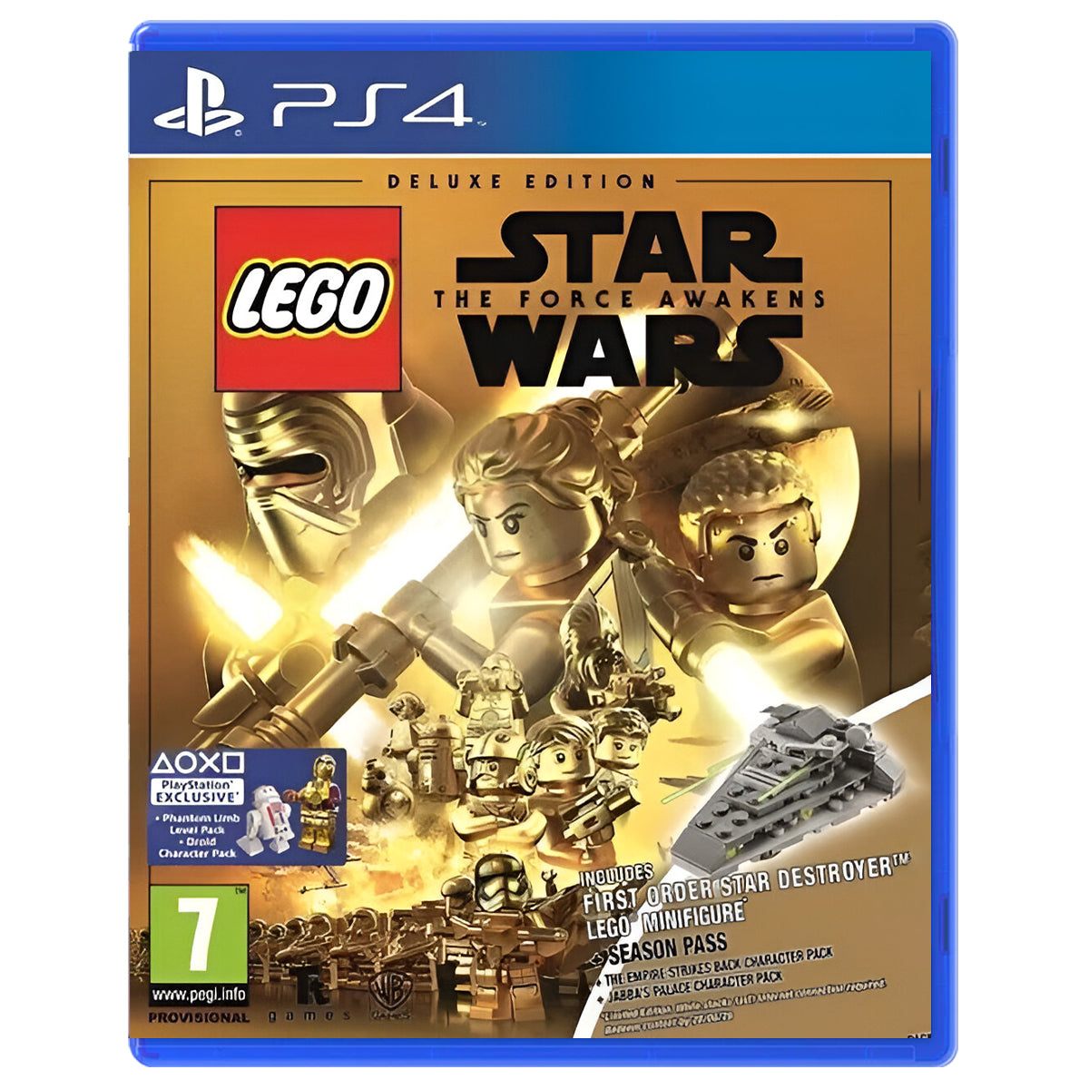 PS4 Lego Star Wars The Force Awakens Deluxe Ed. Reg.2 Includes First Order Star Destroyer Lego Mini Figure