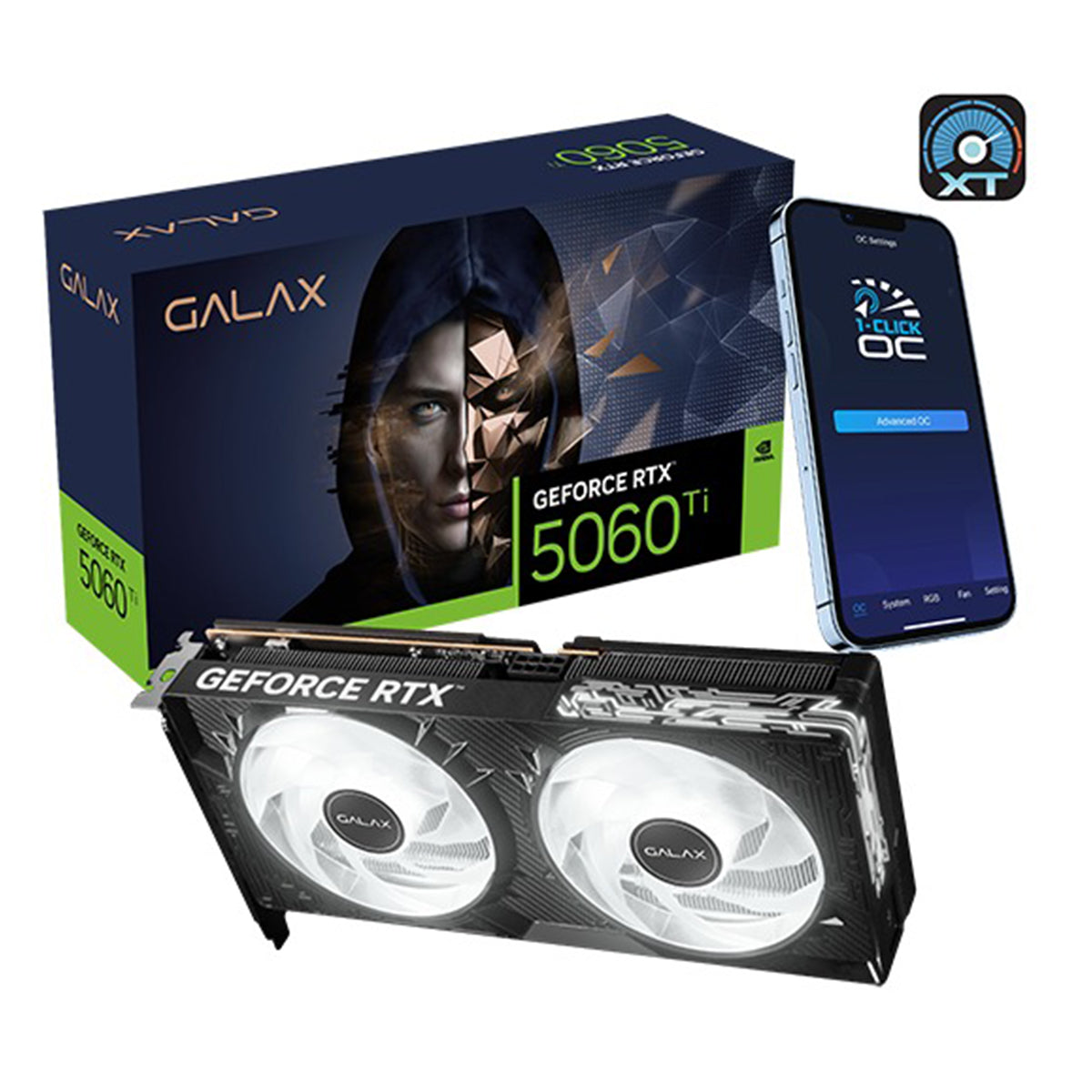Galax GeForce RTX 5060 TI 1-Click OC V2 16GB GDDR7 Gaming Graphics Card