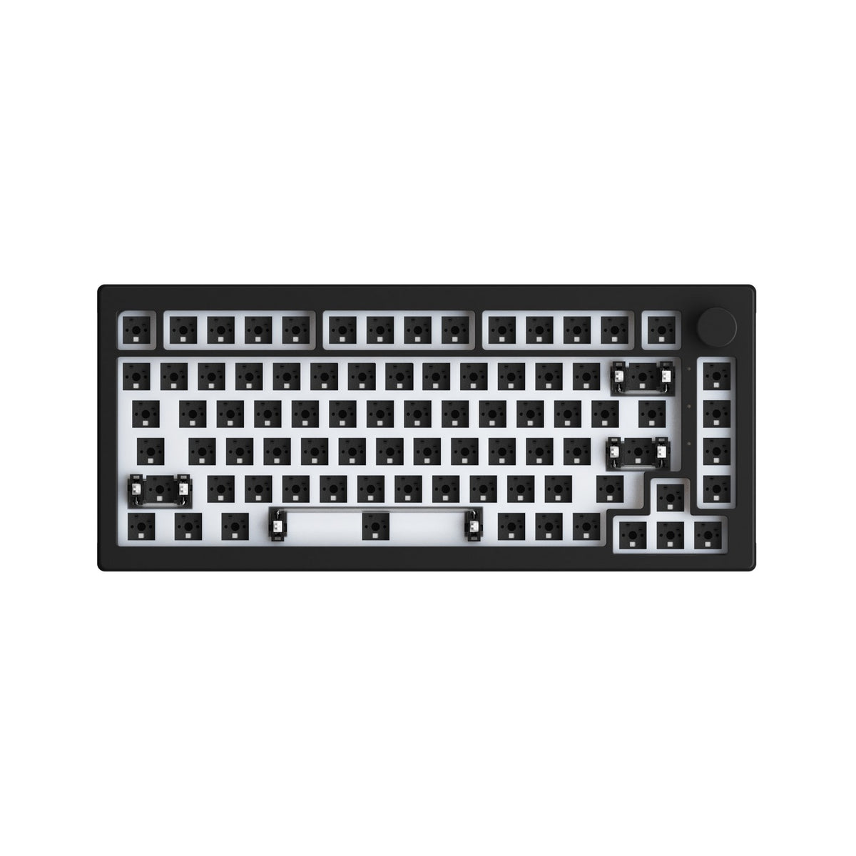 Akko 5075B VIA Barebone DIY Kit Multi-Mode RGB Hot-Swappable Mechanical Keyboard (Dark Night)