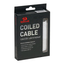 Redragon A115 Coiled USB-C Cable For Gaming Keyboard (White)
