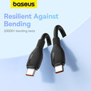 Baseus Pudding Series Fast Charging Cable Type-C to Type-C 100W (Cluster Black) (1.2M, 2M) (P10355702111-00, P10355702111-01)