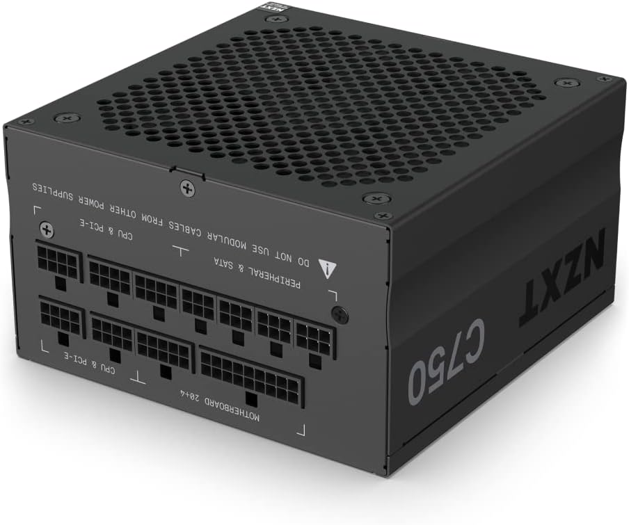 NZXT C750 750W 80+ Gold Semi-Modular ATX Power Supply (PA-7G1BB-US)