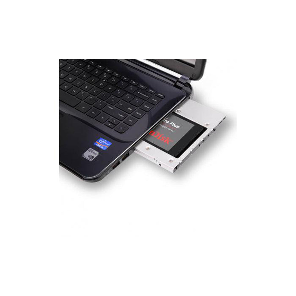 ORICO 2ND 2.5” SATA HDD/SSD Caddy Tray Adapter For Laptop CD/DVD-ROM Drive Slot (Silver) (L95SS)