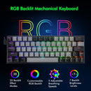 E-Yooso Z-11 Tri-Mode RGB 63 Keys Hot Swappable Mechanical Keyboard Grey/Black